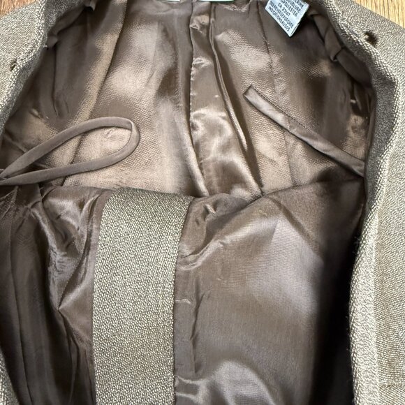 Women's TALBOTS Pure Wool Brown Straight Leg High Rise Lined Pants- Size 12 - Picture 7 of 11